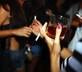 Teens keeping late nights smoke , drink