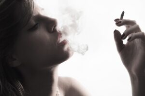 woman smoking pot