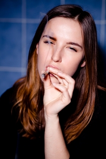 woman smoking joint