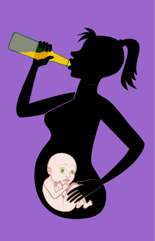 pregnant drinking beer concept