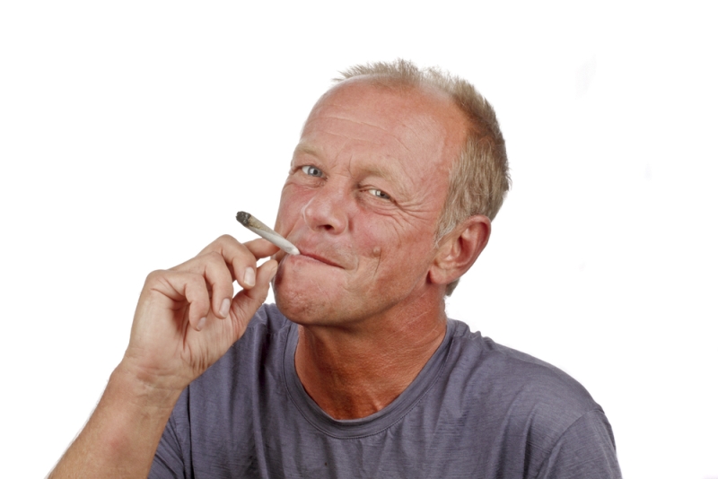 man enjoying joint