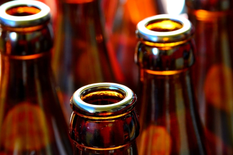 empty beer bottles