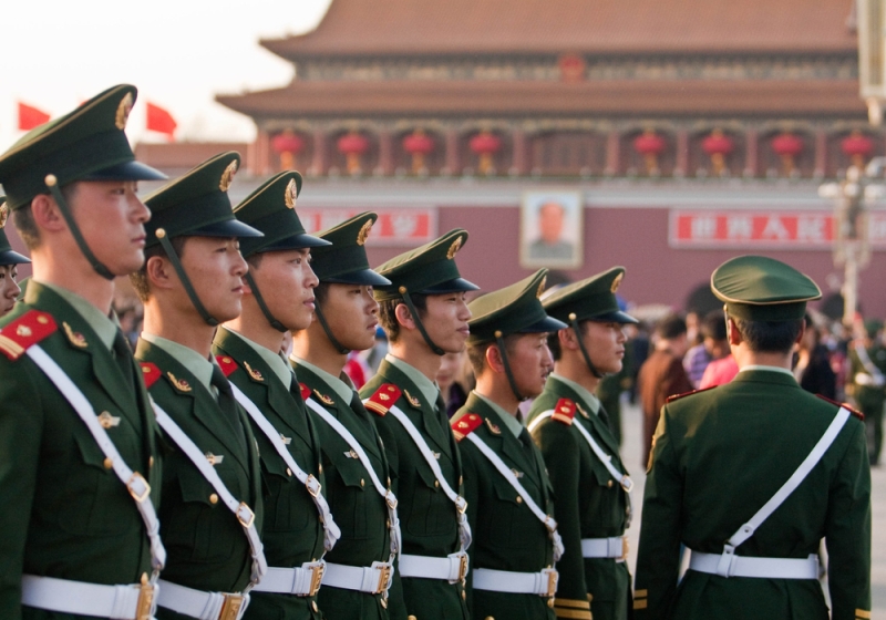 chinese soldiers formation