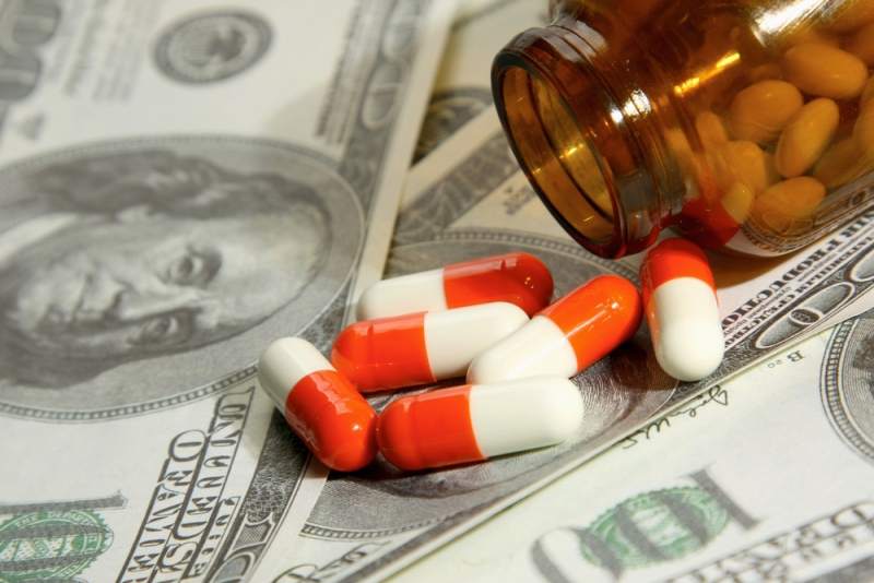 pills and money