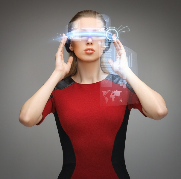 woman virtual reality