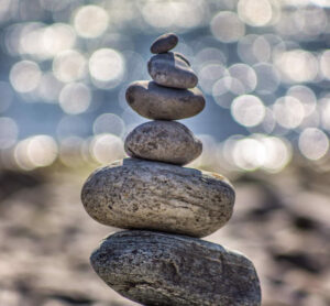 A stack of stones.