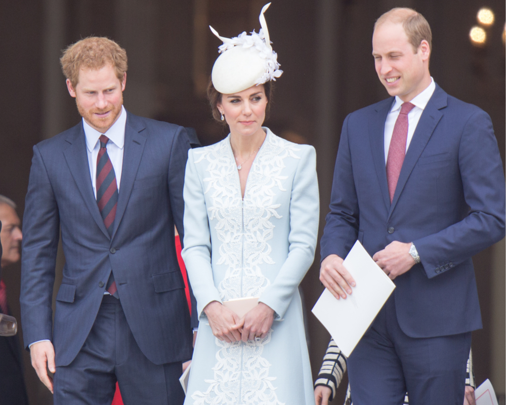 Prince Harry, Kate Middleton and Prince William.