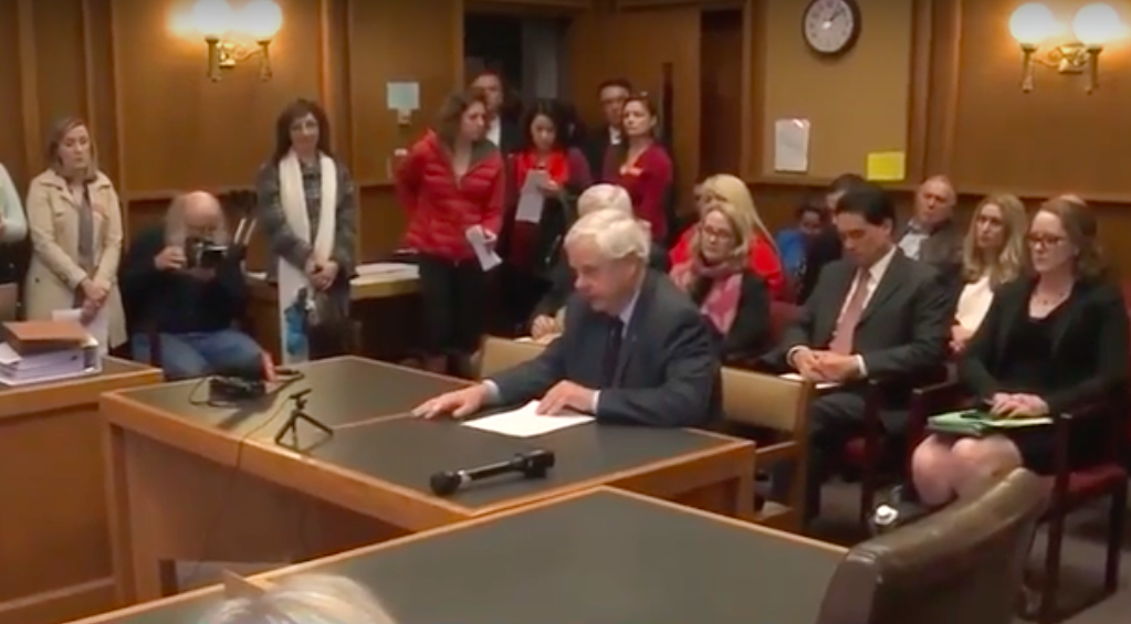 A hearing about involuntary commitment.