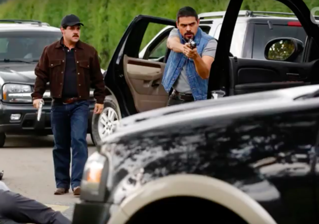 ‘El Chapo’ Miniseries Is Coming To Univision, Netflix Actors filming a scene for the new El Chapo miniseries.