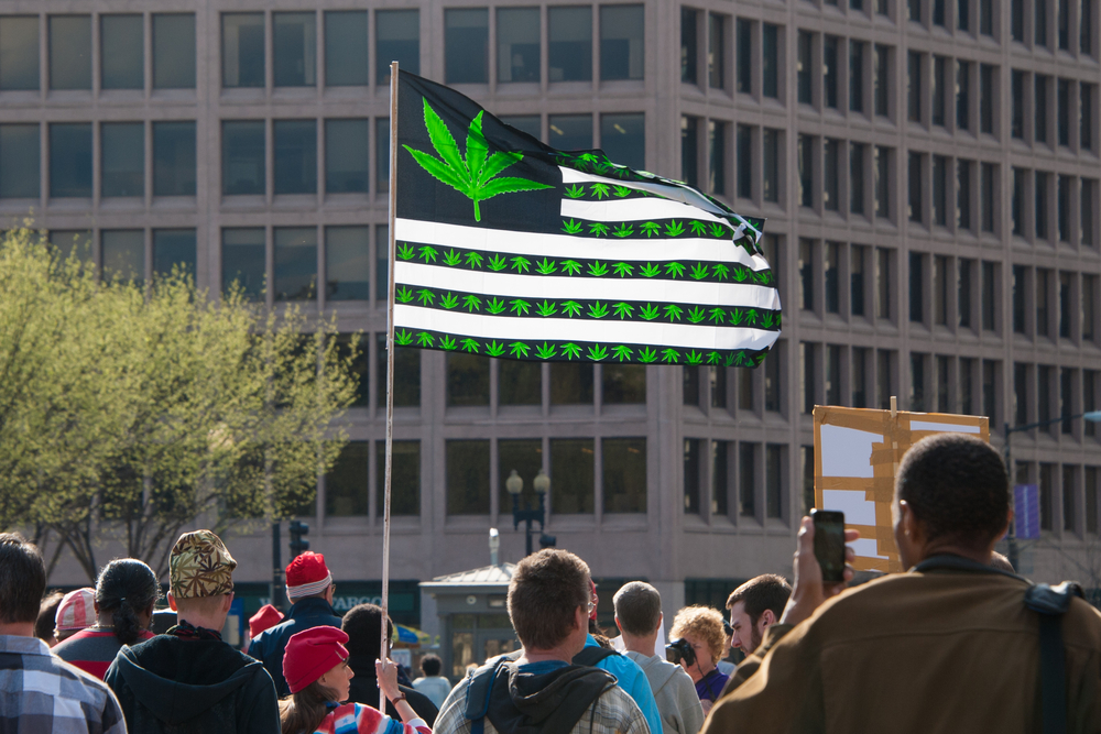 marijuana proponents protesting in Washington DC.