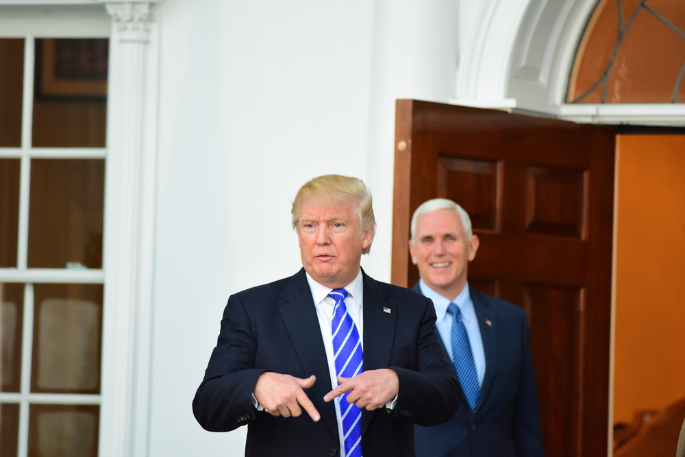 President Donald Trump with Vice President Mike Pence.