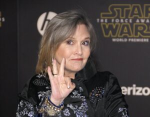 Carrie Fisher at a Star Wars Premiere