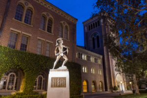 USC campus at night