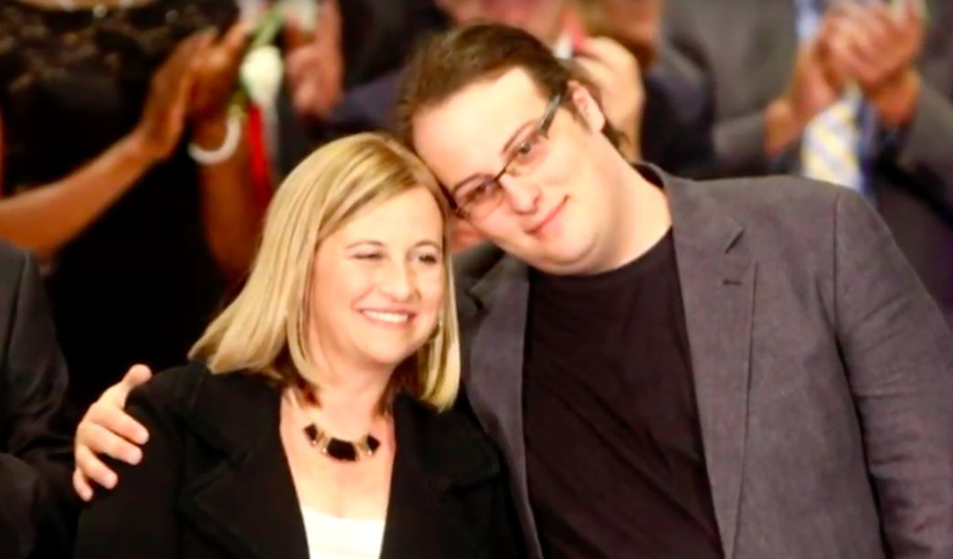 Mayor Megan Barry and her son Max