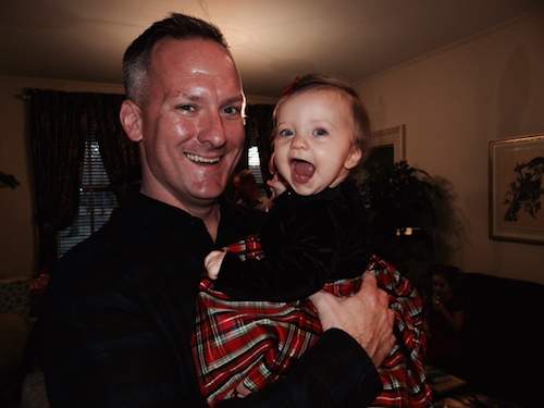 Andrew Michinard and child