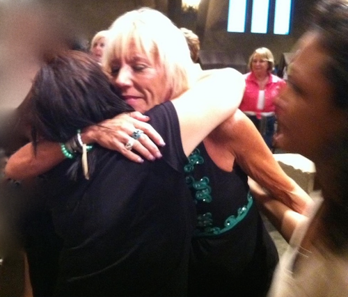 Susan hugging Kerri
