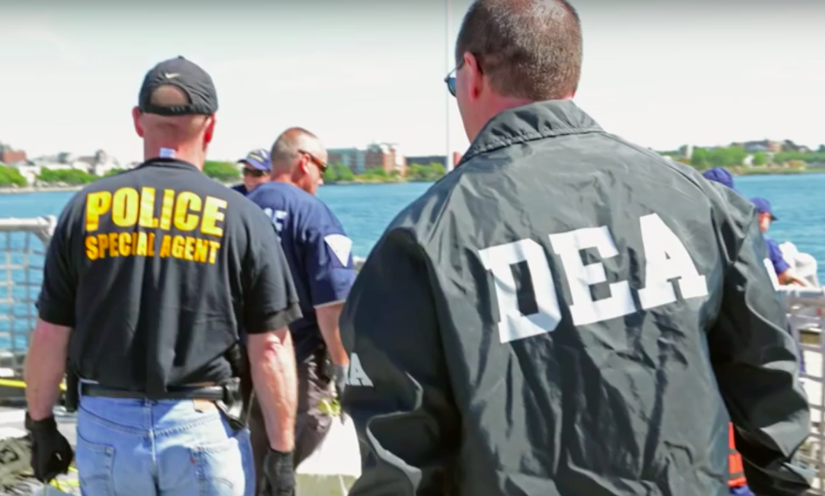 DEA agents going to a drug bust