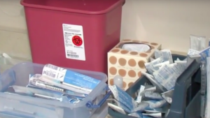 Supplies from the Fayette County needle exchange program