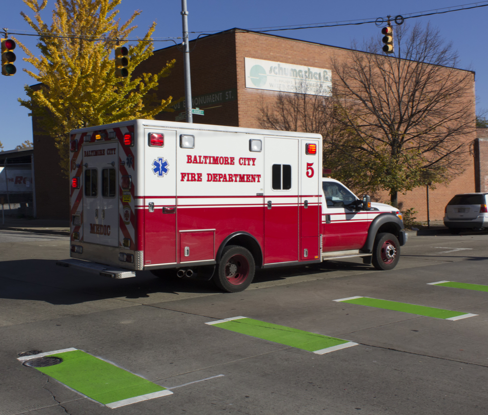 A Baltimore City Fire Department vehicle