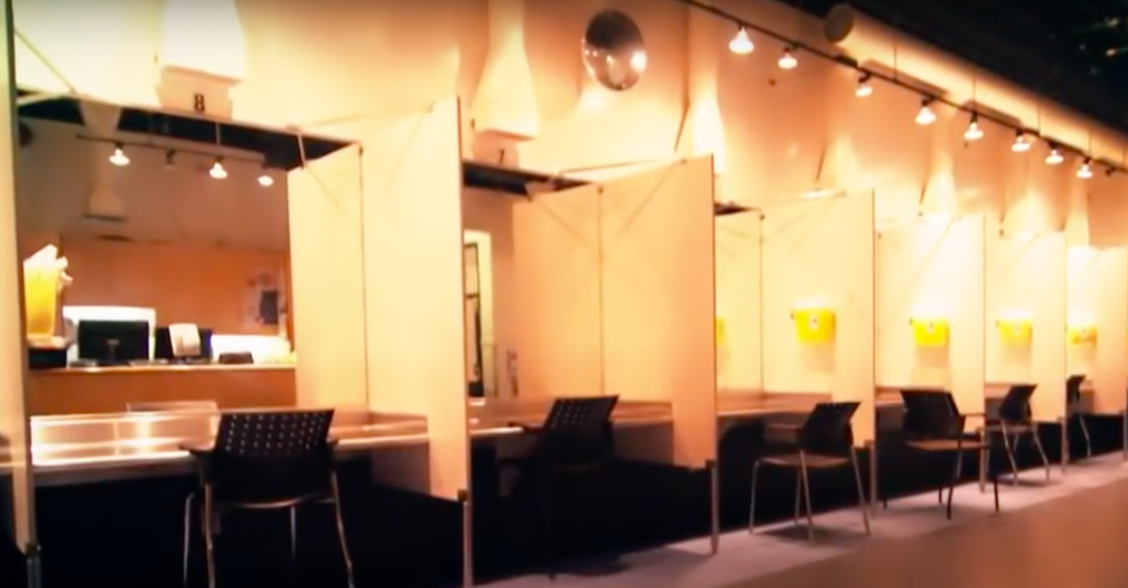 The injection booths at Insite, a safe injection site in Vancouver