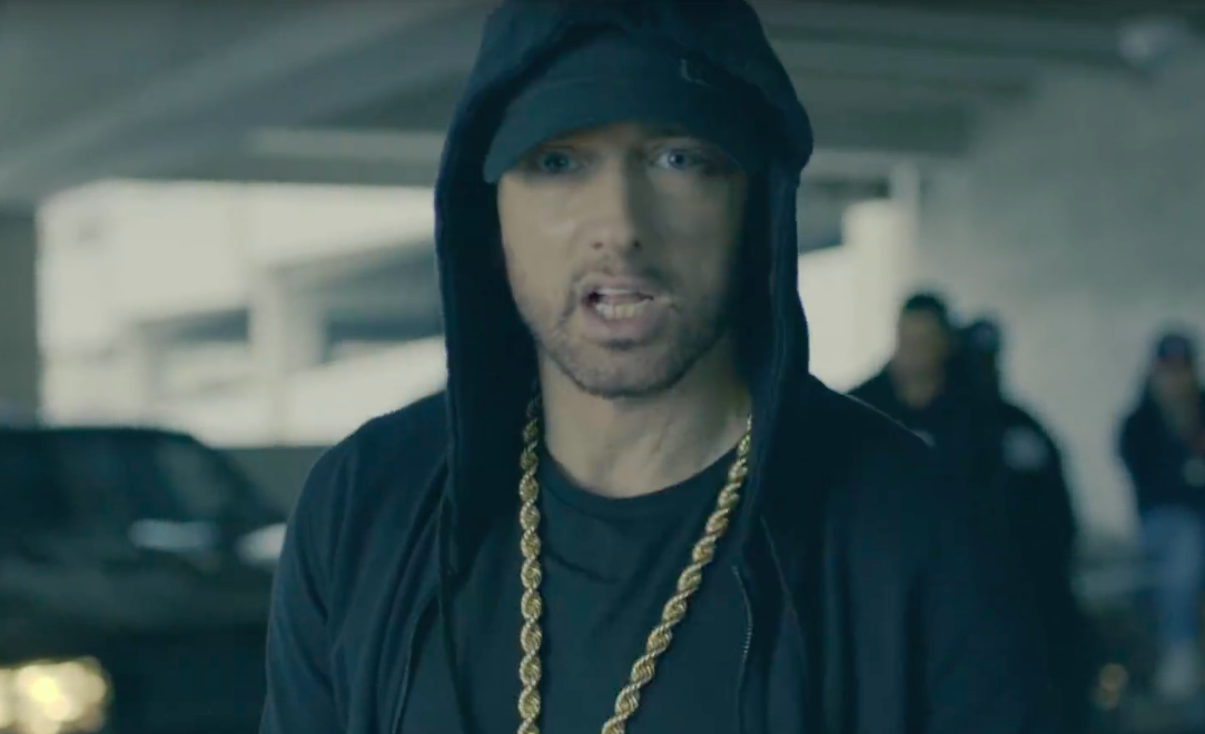 Eminem performing a freestyle about Donald Trump