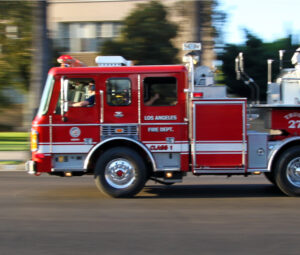 A Los Angeles fire truck