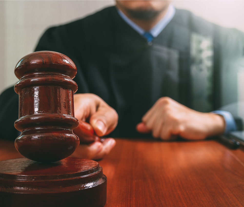 a judge with a gavel