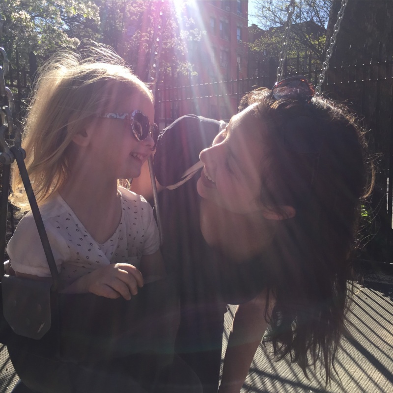 The author and her daughter