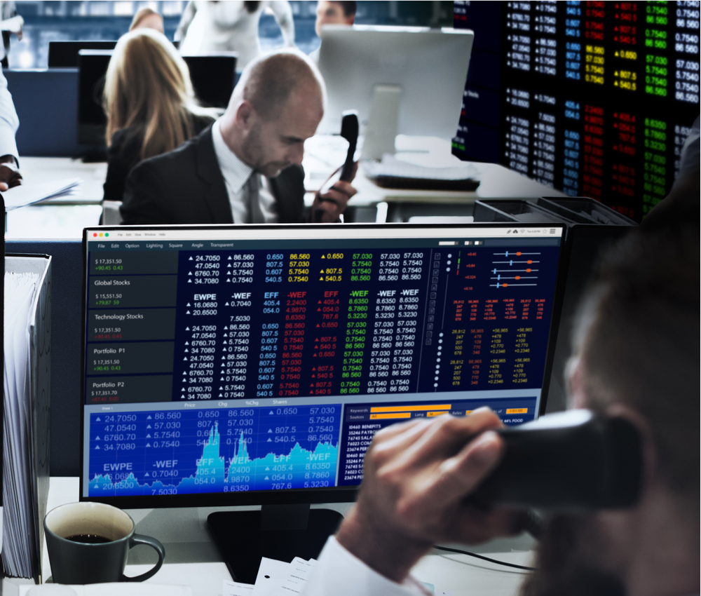 People Working Finance Stock Exchange