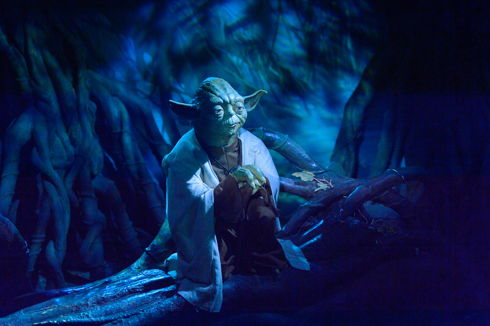 Master Yoda at the Star Wars area, Madame Tussauds wax museum. It is a major tourist attraction in London