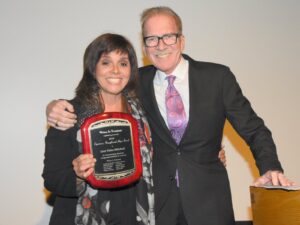 Jane Velez-Mitchell with Pat O'Brien at the Experience, Strength, and Hope Awards