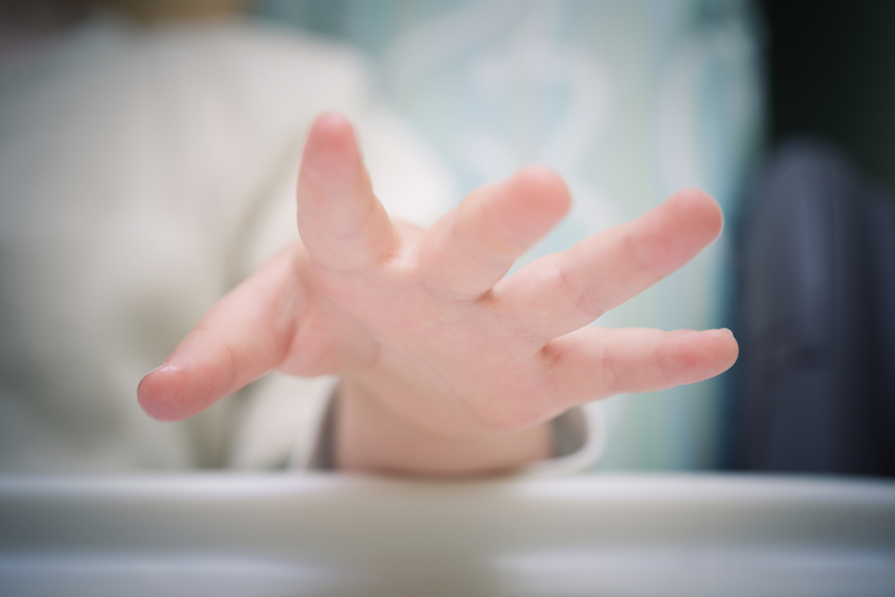 an outstretched hand