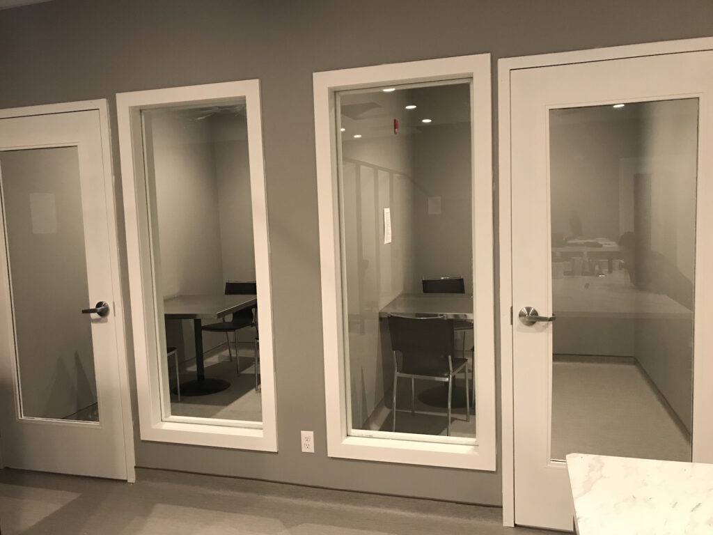 two of the supervised inhalation rooms