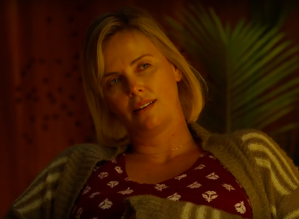 Charlize Theron in a scene rom Tully