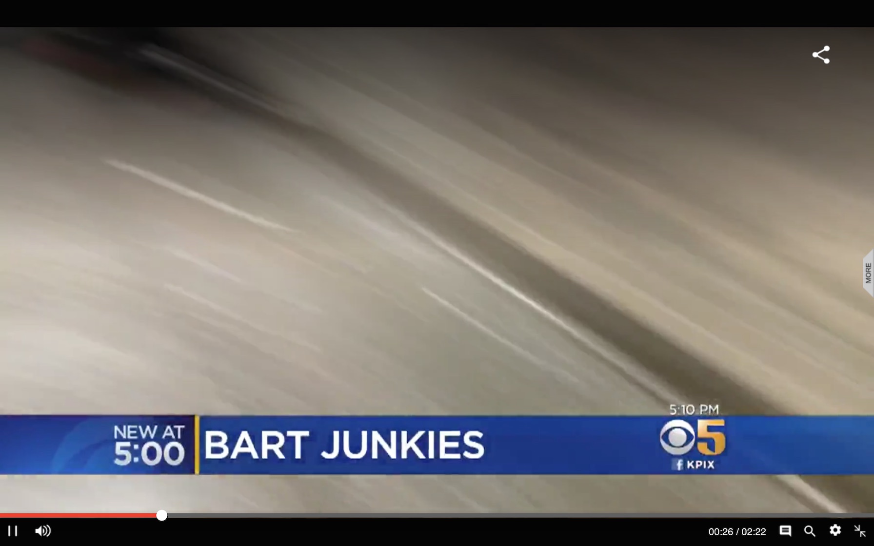 screenshot of TV screen with text reading "BART JUNKIES"