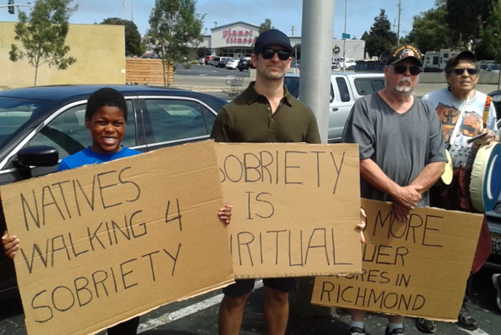 native american walk for sobriety