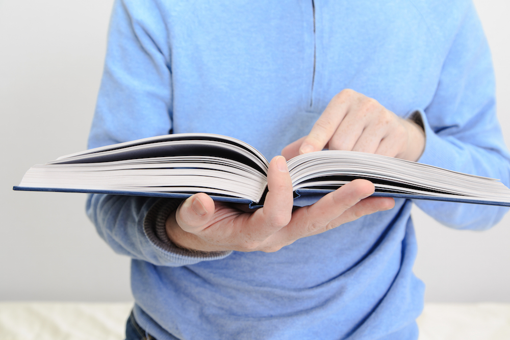 Man reading a book