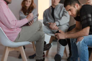 young man in intervention