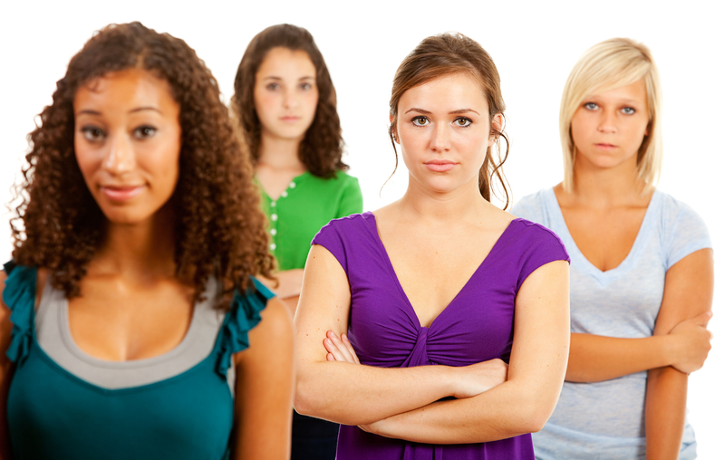 Group of four teenage girls.