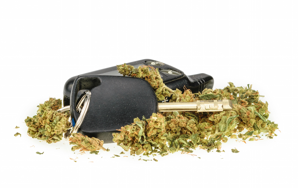 marijuana and car key