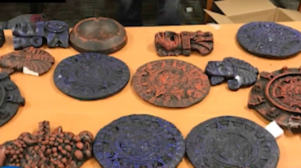 Aztec items with meth hidden inside