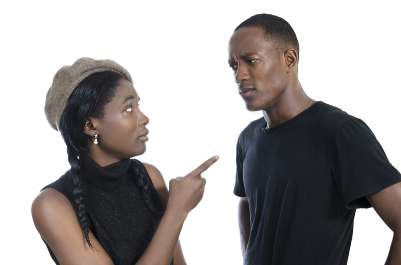 Young couple arguing.