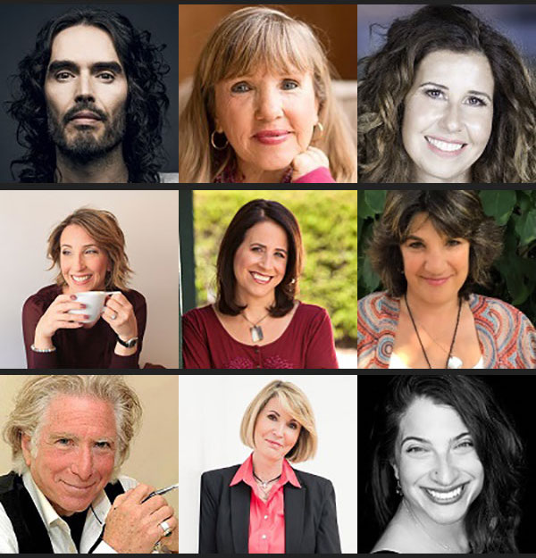 A grid with different faces of participants in the online summit.