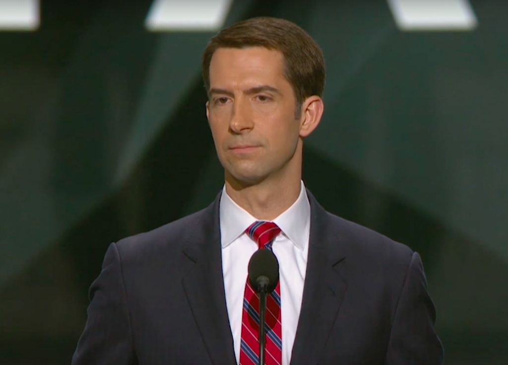 Senator Tom Cotton thinks the sentencing reform bill is too lenient.