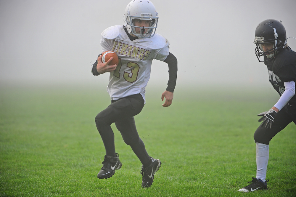 Kids with depression playing football