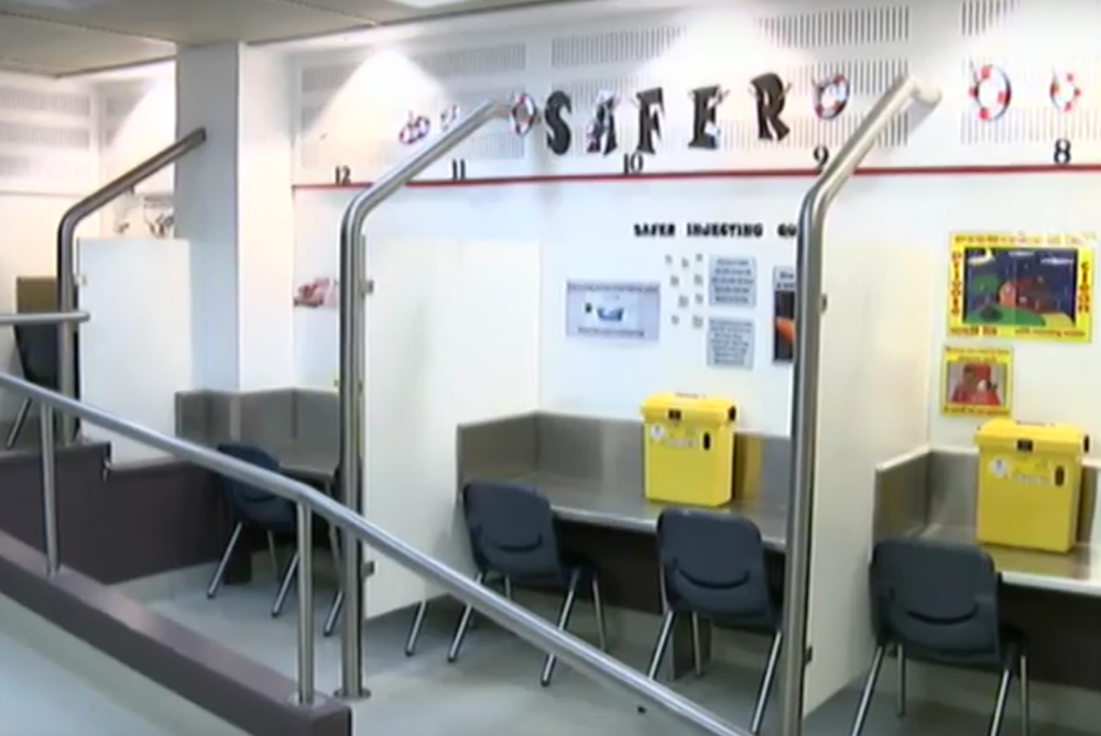 inside a safe injection site that's part of a harm reduction program
