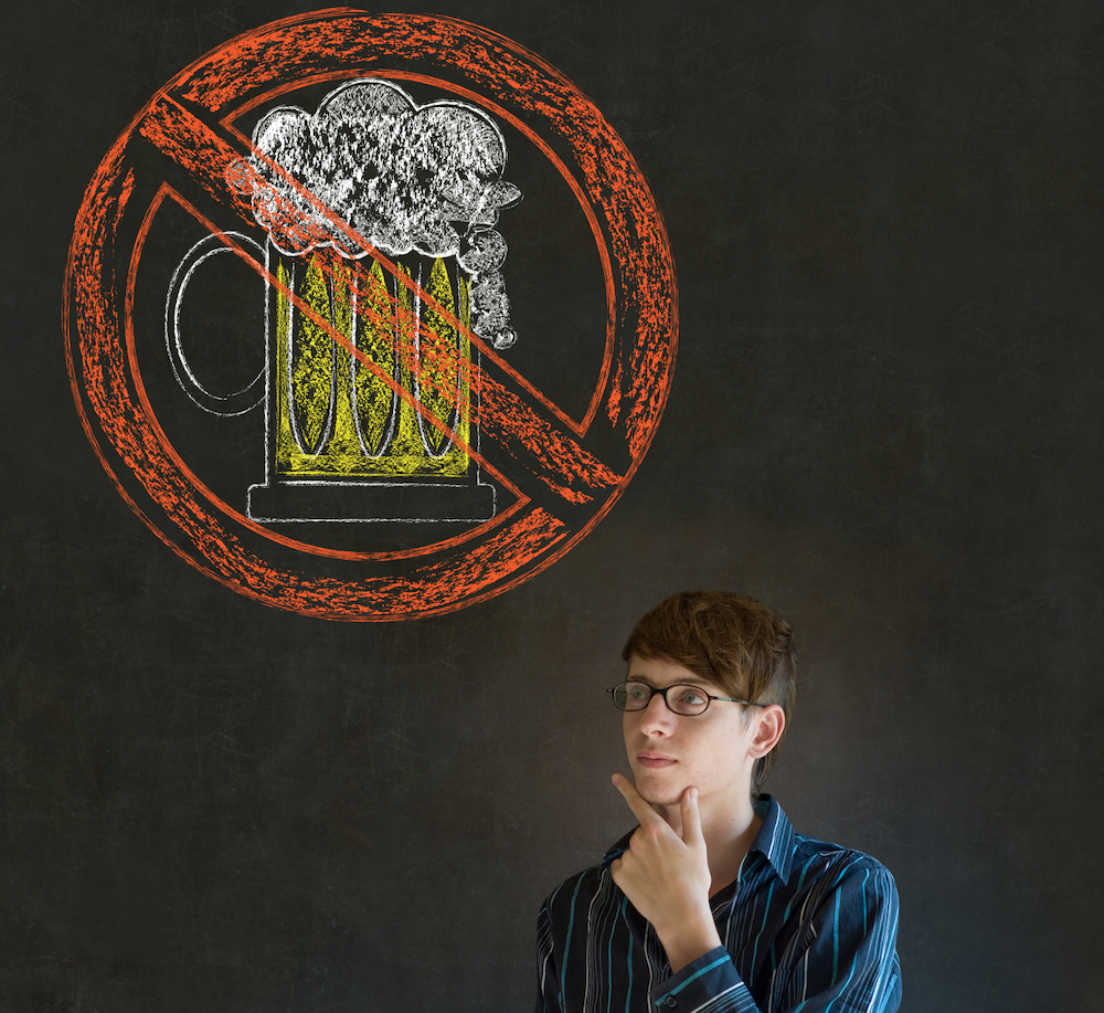 sober curious person exploring his relationship with alcohol