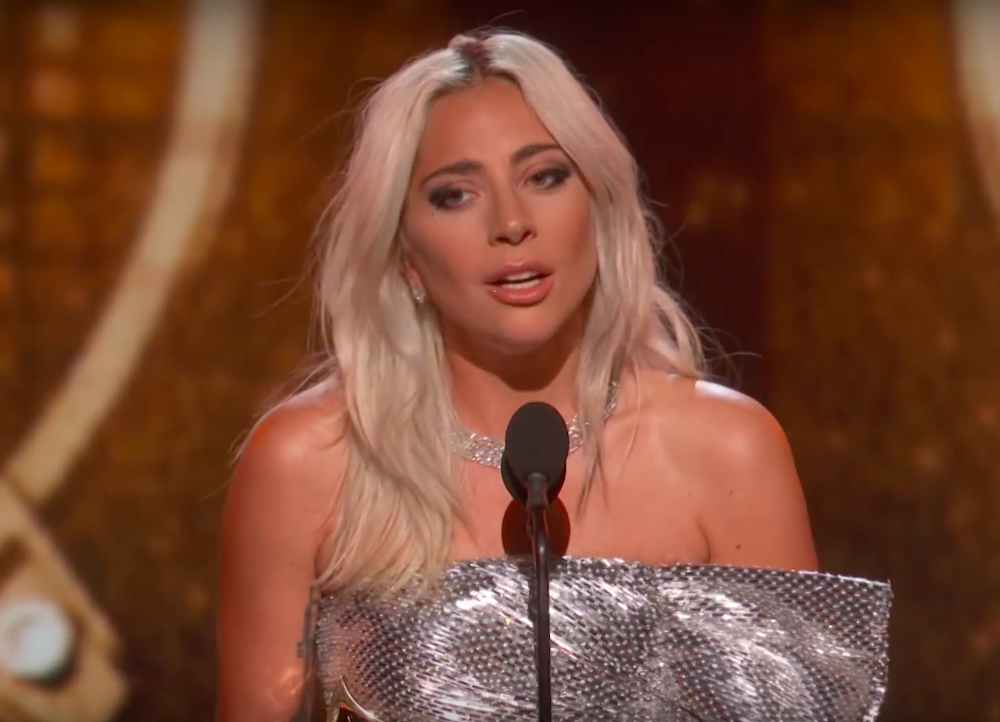 Lady Gaga talking about mental health during Grammy acceptance speech