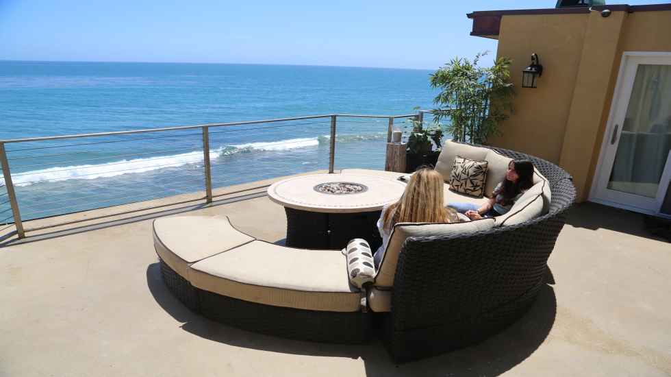 Oceanside Malibu patio ocean view