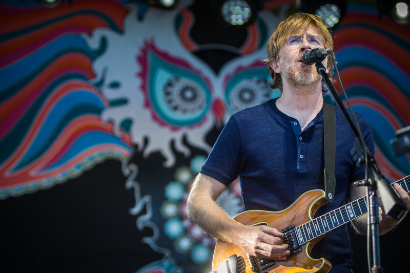 Trey Anastasio, lead singer and guitar player for the jam band Phish plays his first show of the Summer tour in Bend, Oregon